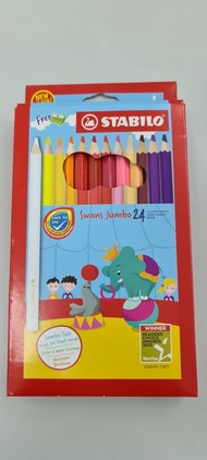 Stabilo Swans Jumbo Colour Pencil 12 & 24