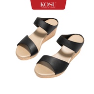 Kosu K-26082 5.5cm two-strap wedge sandals, designed to hug the feet, conceals flaws for walking all