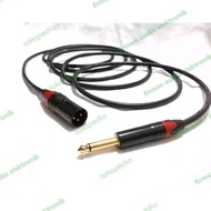 DB123 }} Canare Audio Cable 1-5mtr Jack Akai 5.6mm Mono To XLR Male-Black