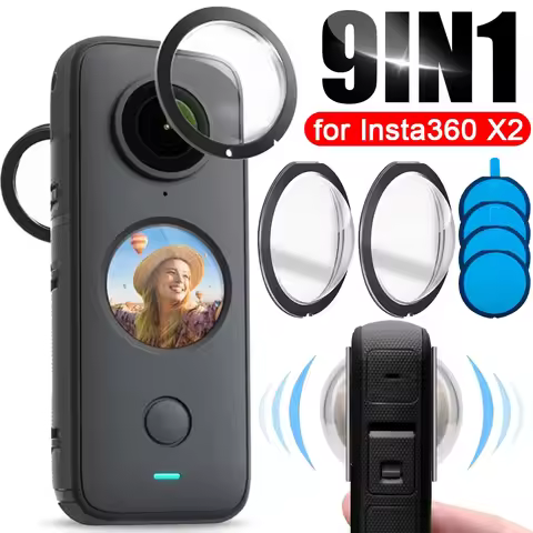 9PCS/Set Camera Lens Protectors for Insta 360 One X2 Waterproof Anti-Scratch Front Back Replacement 