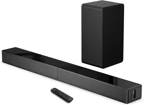 31" 2.1 CH Sound Bar with Subwoofer, Bluetooth 5.0, HDMI ARC, Optical, USB, AUX for TV