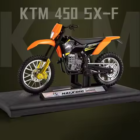 450 SX-F Alloy Motorcycle Model 1:18 Diecasts Portable Racing Finger Motobike Simulation Collection 