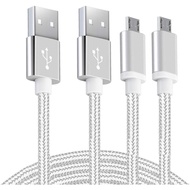 Kabel Pengecas USB Mikro Android 10 kaki 2 Pek Kabel Pengecasan Pantas untuk Telefon Samsung Galaxy 