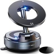 2026 Upgraded Vacuum Magnetic Car Holder : 360° Reinforced 97LBS Ultra Suction Cup Phone Mount for M
