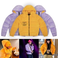 DREW Pig Nest Smiley Face Bill Popular Casual Loose Autumn Winter Warm Padded Jacket Jacket Men Wome