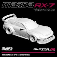 1 Set Resin Wide Body Kit Mazda RX7 FD Hotwheels Diecast Toys Raw for Collection