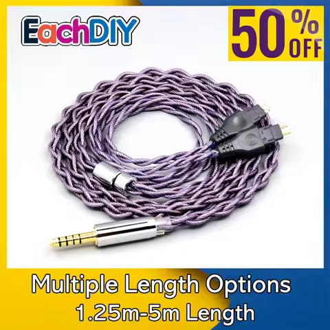 Type2 litz 7N OCC Headphone Earphone Cable For Sennheiser HD58x HD580 HD6xx HD600 HDxxx HD650 HD660S