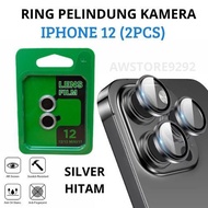 [LW] Tempered Glass Metal Camera Lens ProtectorRing iphone 12 12 MINI IP 12 Lens ProtectorRing iphon