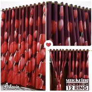 Gorden Smokring + Poni Motif Bunga Tulip Ashavin Merah