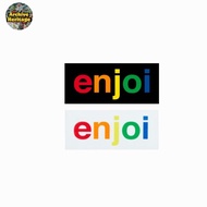 Enjoi rainbow skateboard logo deck apparel skate brand wheels sticker