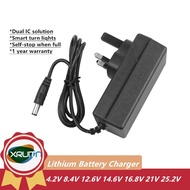AC 110V-220V DC 4.2V 5V 7.5V 8.4V 12.6V 16.8V 21V 25.2V Volt 1A 2A 18650 Lithium Battery Charger 186