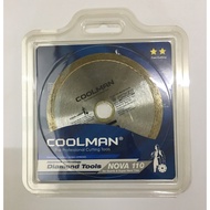 COOLMAN 4" DIAMOND CUTTING DISC NOVA110 CONTINUOUS RIM BLADE ( Ceramic Tiles, Homogeneous Tiles, Qua