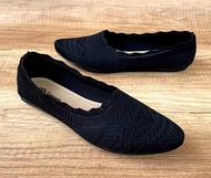 Sepatu Wanita Balet Rajut Import Flat Shoes