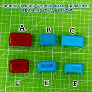 6800PF/7100PF/7200PF FILM CAPACITOR 1KV/1.25KV/1.6KV/2KV