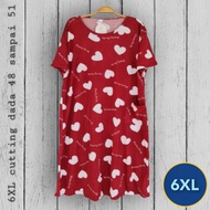 (6XL Dress) Dress Tidur Plus Size 6XL / Ladies Sleeping Dress Big Size / Plus Size Nightdress Sleepw