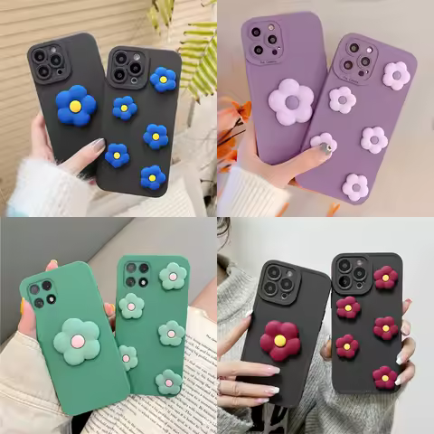 Luxury Klein Blue Solid Color 3D Flower Soft Case For Huawei Y9 Prime 2019 Y9A Y9S Y8P Y7P Y6S Y5 20