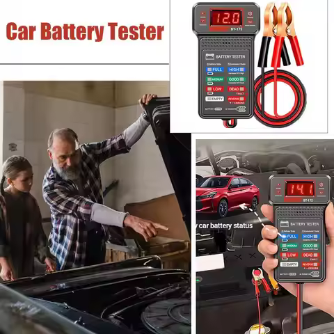 Car Battery Battery Tester Multi-function 12V Battery Battery Tester Start Tester Auto Capacity Batt