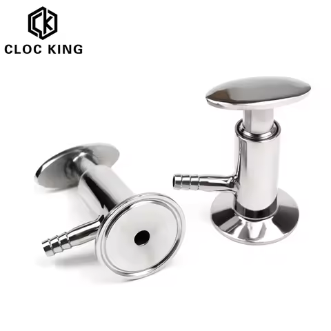 10mm Hose Barb OD SS304/316 Stainless Steel Sanitary Sampling Valve 50.5mm Ferrule OD Fit 1/2" 1.5" 