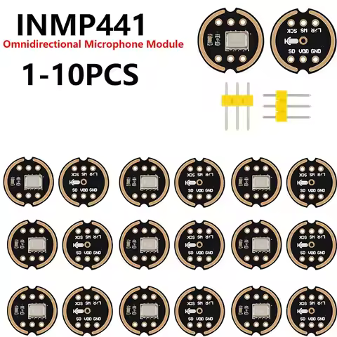 1-10PCS INMP441 Omnidirectional Microphone Module I2S Interface Low Power MEMS High Precision Digita