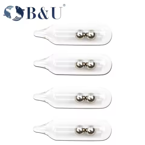 B&U-Lure Jig Rattles for Soft Bait, Glass Tube, Rattle Shake, Attract Fly Tie, Tying Fishing Accesso