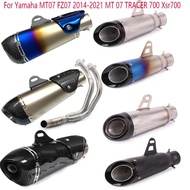 Motorcycle Exhaust Full System SC Muffler Slip on Exhaust For Yamaha MT07 FZ07 MT 07 TRACER 700 Xsr7