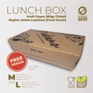 Food GRADE Laminated Kraft Paper Lunch Box 500pcs