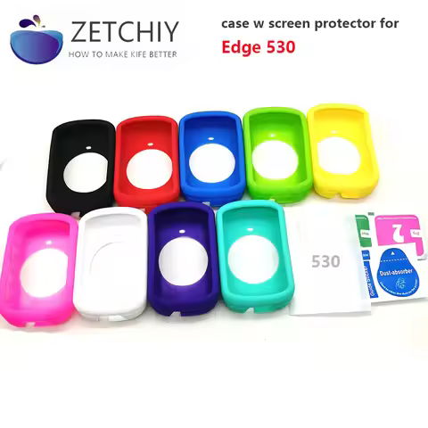 Garmin Edge 530 computer Silicone Rubber Protect Case with tempered Screen Film Protector Cheap F Ga