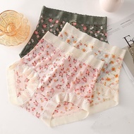Women's Underwear Lace Edge High Waist Cute Floral Pattern Breathable Comfortable To Wear (GC-604)