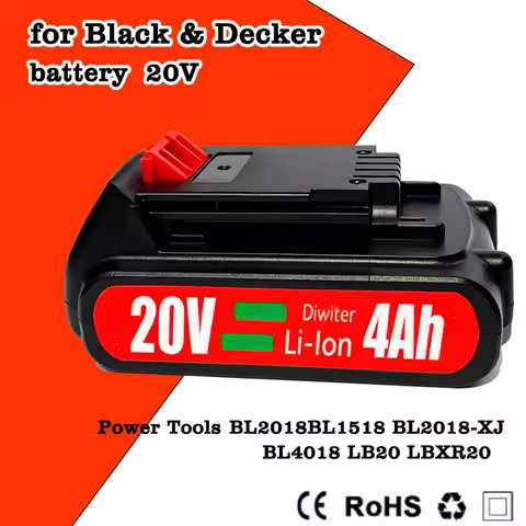 for Black & Decker 20V Battery High Capacity Five-Star Quality Compatible with Black & Decker Series