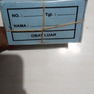 etiket label obat luar biru