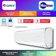 Gree R32 Queen Series Puremaster Series Inverter Air Conditioner 1.0HP 1.5HP 2.0HP GWC09ACC-K6DNA5D
