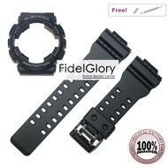Matte black Bezel and Strap GREY Font for GA-100 / GA110 / GA-120 / GA-135 / GA-140 etc