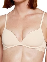 Wireless Bra | Zero-G Wirefree Lift-Up Bra, Gravity-Defying Wireless Push-Up Bra (30A-40AA), Sand, 3