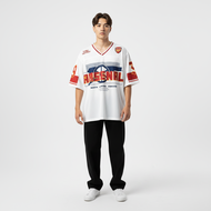 Áo Bóng Đá Jersey Arsenal Trắng Design SS26 Vải Stri-Bezel Co Giãn Cao Thoáng Mát Bền Màu