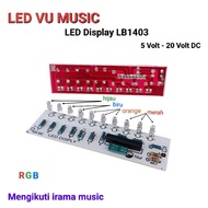 Led Display VU Music LB1403 DC 5 volt - 20 volt DC. Murah.!! untuk amplifier & mixer Lampu Led RGB b