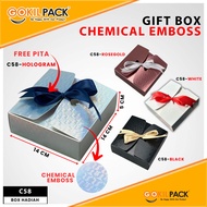[FREE RIBBON] Gift Box Chemical Emboss 14x14x5 Cm Code C58 - Premium Gift Box