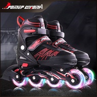 รองเท้าสเก็ต โรลเลอร์เบลด Roller Skateโรลเลอร์เบลดผู้ใหญ่ ปลอดภัย ล้อมีไฟ Inline Skates