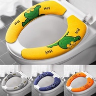 Universal Toilet Seat Cover Cartoon Toilet Sticky Seat Pad Washable Toilet Seat Cover