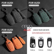 New Hight Quality 3D suede Leather Protection Cover Casing key case For Audi C6 A7 A8 R8 A1 A3 A4 A5