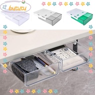 BUTUTU Under Desk Drawer, Miscellaneous Storage Hidden Drawer Storage Box,  No-Punch Drawer Tray Undertable Drawer Organizer Dormitory