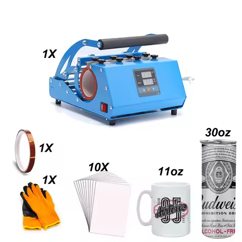 RubySub 30oz Sublimation Tumbler Mug Heat Transfer Printing Machine Tumbler Heat Press Machine for T