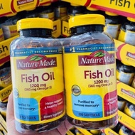 [Hàng Mỹ] Nature Made Fish Oil 1200mg 360mg Omega 3 200 Viên của Mỹ chính hãng mẫu mới