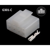 G301-White 2.8mm 8-hole car connector
