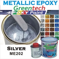 ME202 SILVER ( Metallic Epoxy Paint ) 1L METALLIC EPOXY FLOOR EPOXY PROTECTIVE &amp; COATING Tiles &amp; Floor Greentech