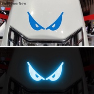 Ful  Reflective Car Sticker Motorcycle Helmet Evil Eyes Shape Body Sticker Personalized Decoration Sticker Car Accessories nn