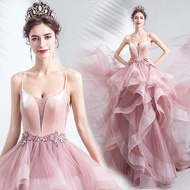Pink Wedding Dress Bride Marriage 2022 Gown For Bride Evening Dress Gown Dinner Dress Women For Debut 18 Years Old Ninang Wedding Sponsor Outfit Sagala Formal Events Elegant Classy
