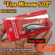 Minnow Black Rabbit FINE MINNOW 50S Minnow Casting Bait/