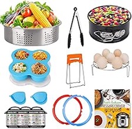 3 Qt Accessories Set for Instant Pot, Compatible with InstaPot Accessories 3 Quart Only, Mini Accessory Including Sealing Ring Steamer Basket Springform Pan Egg Rack Trivet