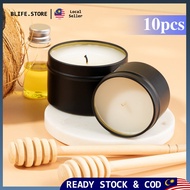 Tin Kaleng Lilin Kosong Tin Aluminium Hitam Kosong Pemegang Lilin Tin Kaleng Penyimpanan Kosong