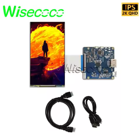 Wisecoco 6 Inch 2k LCD Display LS060R1SX02 IPS TFT Module 2560X1440 For Raspberry Pi 5/4b/3b PC Sub 